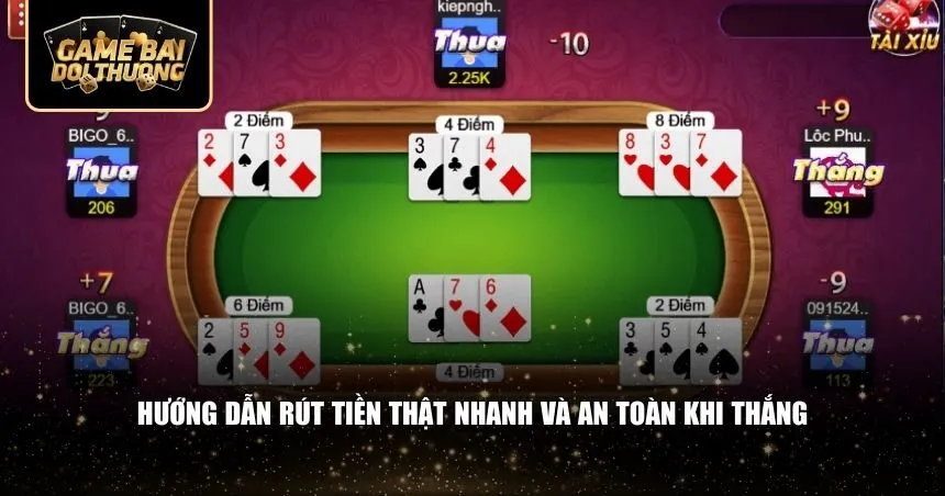 Thành thạo quy trình rút tiền để hoàn thiện cách chơi game bài rút tiền thật